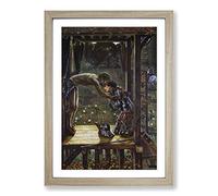 Edward Burne-Jones The Merciful Knight Framed Print | A2 Oak Framed Wall Art | Ready to Hang | Modern Nature Picture | Living Room Bedroom Lounge Office