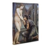 Edward Burne Jones The Soul Atains Classic Painting Canvas Wall Art Print Ready to Hang, Framed Picture for Living Room Bedroom Home Office Décor, 30x20 Inch (76x50 cm)