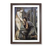 Edward Burne Jones The Soul Atains Classic Painting Framed Print | A4 Walnut Framed Wall Art | Ready to Hang | Classic Historical Picture | Living Room Bedroom Lounge Office