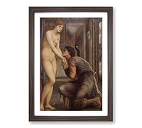 Edward Burne-Jones The Soul Atains Framed Print | A2 Walnut Framed Wall Art | Ready to Hang | Modern Nature Picture | Living Room Bedroom Lounge Office