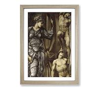 Edward Burne-Jones The Wheel of Fortune Framed Print | A2 Oak Framed Wall Art | Ready to Hang | Modern Nature Picture | Living Room Bedroom Lounge Office