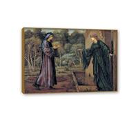 Edward Burne Jones Wall Art The Pilgrim at the Gate of Idleness Poster Famous Paintings Reproduction Romanticism Pictures Wall Decor Edward Burne Jones Home Decor 100x70cm(33x28in)Gold Frame