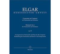 Edward Elgar: Cello Concerto in E Minor Op.85 (Cello and Piano), Edited by Jonathan Del Mar - Barenreiter Urtext BA9040-90