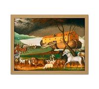 Edward Hicks American Noahs Ark Large Framed Art Print Poster Wall Decor 18x24