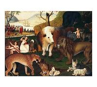 Edward Hicks Peaceable Kingdom Painting Art Print Canvas Premium Wall Decor Poster Mural