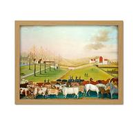 Edward Hicks The Cornell Farm Large Framed Art Print Poster Wall Decor 18x24