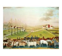 Edward Hicks The Cornell Farm Large Wall Art Print Canvas Premium Poster Mural
