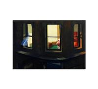 Edward Hopper Famous Painters' Works（Night Windows）Printing Posters Artworks Canvas Room Aesthetic Wall Art Prints Home Modern Decor Gifts 12x18inch(30x45cm)