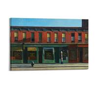 Edward Hopper Famous Work Poster《Early Sunday Morning》 Canvas Painting Wall Art Decorative Picture Prints Modern Decor 16x24inch(40x60cm)