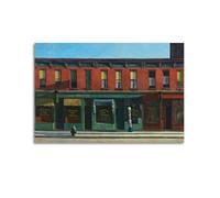 Edward Hopper Famous Work Poster《Early Sunday Morning》 Picture Print Canvas Wall Paint Arts Decor Modern Home Artworks Idea 24x36inch(60x90cm)