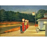 EDWARD HOPPER gas station canvas print 20 inch X 30 inch stretched over a pine frame