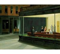 EDWARD HOPPER NIGHT HAWK canvas art print picture 16x20 STRETCHED OVER PINE FRAME by DagaCanvas
