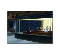 Edward Hopper Nighthawks Moive Canvas Paintings Modern Posters and Prints Wall Art Pictures for Living Room Decoration (Color : TF134, Size : 60X90cm Unframed)