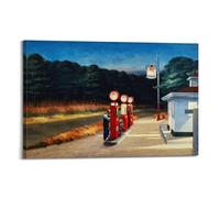 Edward Hopper Painter's Artwork Gas Posters Wall Art Bedroom Prints Home Decor Hanging Picture Canvas 12x18inch(30x45cm)