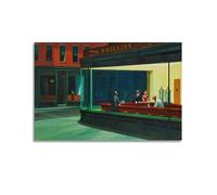 Edward Hopper Poster Nighthawks Canvas Art And Wall Art Picture Print Modern Family Bedroom Decors 20x30inch(50x75cm)
