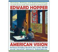 Edward Hopper Poster Print - Edward Hopper Exhibition Poster / Famous Artist Realism Artwork for Bedroom Decor & American Realism Art, Famous Artist Home Office Art Gift for her (11.7 x 16.5 (A3))
