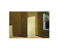 Edward Hopper Sun in An Empty Room Print - Famous Painting posters Picture Print Wall Art Painting Canvas Artworks Room Aesthetic 12x18inch(30x45cm)
