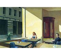EDWARD HOPPER sun lights in cafeteria canvas print 20 inch x 30 inch canvas stretched over a pine frame