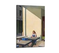 Edward Hopper-Sunshine in The Cafeteria Fine Artwork Poster Canvas Wall Art Picture Prints Hanging Photo Idea Decor 12x18inch(30x45cm)
