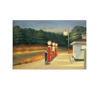 Edward Hopper Works《Gas》Printing Posters Canvas Wall Art Decorative Paintings for Living Room Bedroom Home Decor 16x24inch(40x60cm)