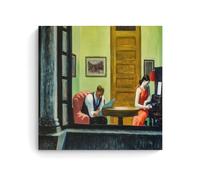 Edward Hopper Works《Room in New York (2)》Printing Posters Aesthetic Canvas Wall Art Prints Modern Room Decoration for Household Space 20x20inch(50x50cm)