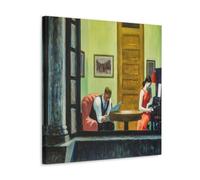 Edward Hopper Works《Room in New York (2)》Printing Posters Printed Canvas Wall Art Paintings Contemporary Decor Artworks for Home 24x24inch(60x60cm)