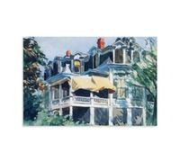 Edward Hopper Works《The Mansard Roof》Printing Posters Aesthetic Room Decor Canvas Prints Modern Wall Painting Art for Bedroom 16x24inch(40x60cm)