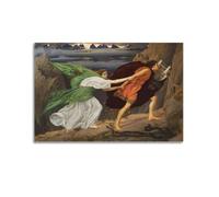 Edward John Poynters Painter's Artwork Orpheus And Eurydice (1863) Posters Art Canvas Decor Wall Print Photo Home Modern Decoratives 20x30inch(50x75cm)