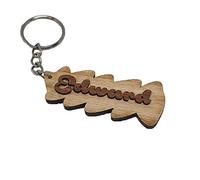 Edward Personalised Wooden Keyring Keychain Key Fob
