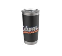 Edward Personalized Name Shirt Custom Lettering 70's Stainless Steel Insulated Tumbler