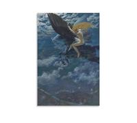 Edward Robert Hughes - Dream Idyll (A Valkyrie) Picture Print Wall Art Canvas Artworks Room Aesthetic 20x30inch(50x75cm)