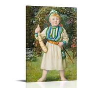 Edward Robert Hughes Paintings Wall Art Poster Prints A Viking Portrait of Harold Norbury Cool Artworks Painting Wall Art Canvas Prints Hanging Picture Home Decors Gift Idea Frame 24x36inch(60x90cm)