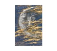 Edward Robert Hughes - The Weary Moon Poster Bedroom Canvas Decor Print Wall Art Office Room Aesthetic Decor Gift Unframe 16x24inch(40x60cm)