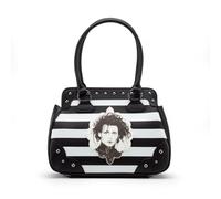 Edward Scissorhands Black & White Stripe Bowler Bag Official Movie Handbag