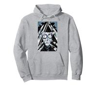 Edward Scissorhands Comic Art Spooky Reflections Pullover Hoodie, Adult Unisex, Heather Grey, XX-Large
