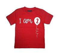 Edward Sinclair | 2-3 Years | I Am Two | 2nd Birthday Red T-Shirt | White Print