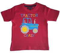 Edward Sinclair |5-6 Years| Red |T-Shirt| Tractor Crazy | Sapphire| Silver & Yellow Print