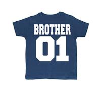 Edward Sinclair | 9-11 Years | Navy T-Shirt | Brother 01 | White Print ON The Back