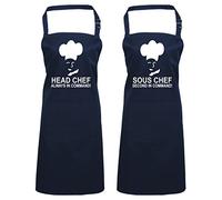 Edward Sinclair | Apron | Navy HEADCHEF & | Navy Sous Chef | Matching | Gift Set