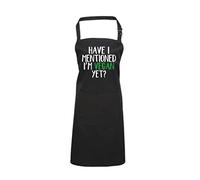 Edward Sinclair Black Apron 'Have I Mentioned I'm Vegan Yet?' With White & Green Print