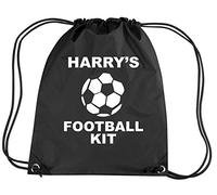 Edward Sinclair Black Personalised Football Kit With Name Drawstring Bag | (Please Goto Add Gift Options Enter name in FreeGiftMessageBox or send message to the seller once purchased)