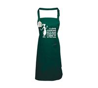 Edward Sinclair | Bottle Green Apron | with female image | I LOVE COOKING WITH WINE | SOMETIMES I ADD IT TO THE FOOD