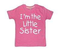 Edward Sinclair Bubblegum Pink t-Shirt with White Glitter Print 7-8 Years 'I'm The Little Sister'