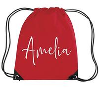 Edward Sinclair | Drawstring Bag | Personalised | Red | Signature | (Please Goto Add Gift Options Enter name in FreeGiftMessageBox or send message to the seller once purchased)
