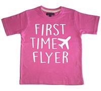 Edward Sinclair | First Time Flyer | 1-2 Years | Bubblegum Pink T-Shirt | White Glitter Print