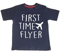 Edward Sinclair 'First Time Flyer' 2-3 Years Navy T Shirt with Yellow & Red Print