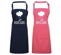 Edward Sinclair FUCHSIA | HEADCHEF | & NAVY | SOUS CHEF | Matching | Apron | gift set