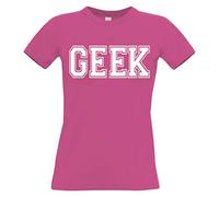 Edward Sinclair Fuchsia Womens Fitted XXL(16) t-Shirt 'Geek'
