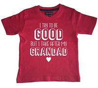 Edward Sinclair | I Try to Be Good | But I Take After My Grandad | Red T-Shirt | 2-3 Years | with White Print