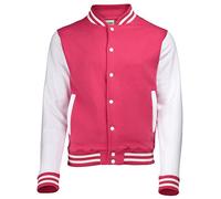 Edward Sinclair | Named | 5-6YRS | HOT Pink & White Sleeves Varsity Jacket with Name on the back